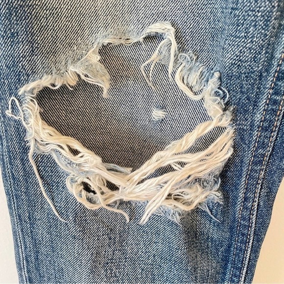 Moussy Vintage Denim High-rise Marshall Boyfriend Distressed Jean 100% Cotton 25 - Picture 6 of 12